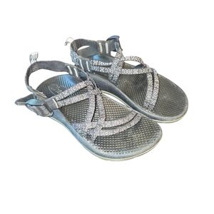 Chaco ZX/1 EcoTread Unisex Kids Black & White Strappy Adjustable Sandals Size 2‎